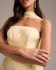 ASOS DESIGN ASOS DESIGN bridesmaids jacquard cami dress with scarf in pale yellow - 4