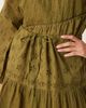 ASOS DESIGN ASOS DESIGN broderie and lace mix tiered maxi skirt in khaki-Green - 3