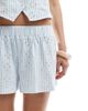 ASOS DESIGN ASOS DESIGN broderie shorts in blue stripe - 3
