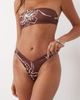 ASOS DESIGN ASOS DESIGN Brogan V-front cheeky bikini bottoms in chocolate palm print-Brown - 1