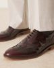 ASOS DESIGN ASOS DESIGN Brogue Shoes In Burgundy Leather-Red - 4