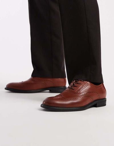 ASOS DESIGN ASOS DESIGN brogue shoes in tan-Brown