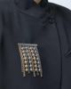 ASOS DESIGN ASOS DESIGN brooch with drop multi beaded effect in mixed metal-GOLD - 2