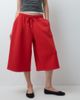 ASOS DESIGN ASOS DESIGN brushback jersey tie waist jorts in red - 2