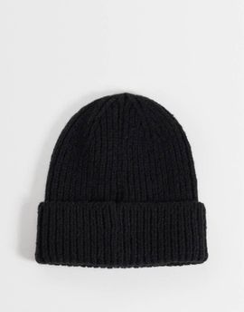 ASOS DESIGN ASOS DESIGN brushed knit beanie in black