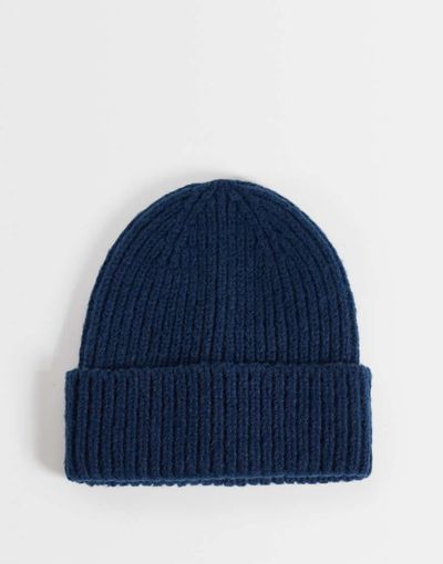 ASOS DESIGN ASOS DESIGN brushed knit beanie in blue