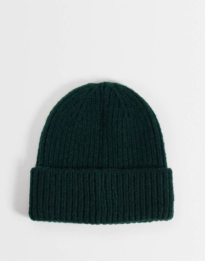 ASOS DESIGN ASOS DESIGN brushed knit beanie in green