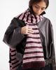 ASOS DESIGN ASOS DESIGN brushed knit scarf in plum stripe-Multi - 1