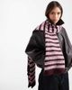 ASOS DESIGN ASOS DESIGN brushed knit scarf in plum stripe-Multi - 2