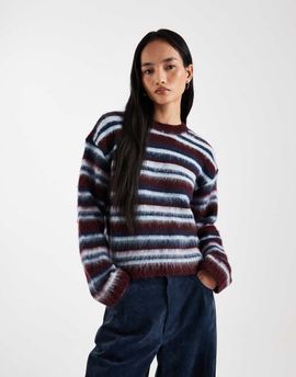 ASOS DESIGN ASOS DESIGN brushed knit sweater in multi stripes