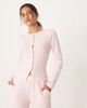 ASOS DESIGN ASOS DESIGN brushed ribbed long sleeve crew neck cardigan in pink - part of a set - 1