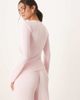 ASOS DESIGN ASOS DESIGN brushed ribbed long sleeve crew neck cardigan in pink - part of a set - 4