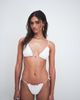 ASOS DESIGN ASOS DESIGN Brynn Broderie frilly triangle bikini top with chili charm in white - 2