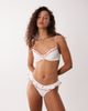 ASOS DESIGN ASOS DESIGN Brynn Broderie frilly underwired bikini top with chili charm in white - 1