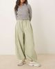 ASOS DESIGN ASOS DESIGN bubble hem cotton pants in sage green - 1
