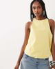 ASOS DESIGN ASOS DESIGN bubble hem halter neck top in buttermilk-Yellow - 1