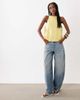 ASOS DESIGN ASOS DESIGN bubble hem halter neck top in buttermilk-Yellow - 3