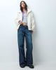 ASOS DESIGN ASOS DESIGN bubble hem shower resistant rainwear jacket in neutral-White - 2