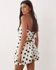 ASOS DESIGN ASOS DESIGN bubble hem side tie shorts in polka dot - part of a set-Multi - 1