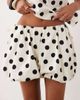 ASOS DESIGN ASOS DESIGN bubble hem side tie shorts in polka dot - part of a set-Multi - 3