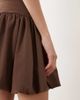 ASOS DESIGN ASOS DESIGN bubble mini skirt in chocolate-White - 4