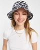 ASOS DESIGN ASOS DESIGN bucket hat in zebra print in mono-Multi - 4