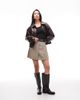 ASOS DESIGN ASOS DESIGN buckle detail mini kilt skirt in brown plaid - 3
