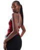 ASOS DESIGN ASOS DESIGN bust cup cami top in burgundy-Red - 4