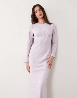 ASOS DESIGN ASOS DESIGN bust detailing bias cut midaxi dress in lilac-Purple