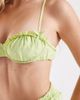 ASOS DESIGN ASOS DESIGN Butter ruched underwire bikini top with frill detail in apple-Green - 2