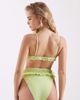 ASOS DESIGN ASOS DESIGN Butter ruched underwire bikini top with frill detail in apple-Green - 3