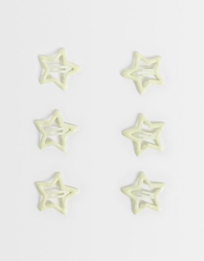 ASOS DESIGN ASOS DESIGN Buttermilk snap clips-Yellow