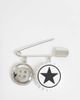 ASOS DESIGN ASOS DESIGN button and bottle cap safety pin brooch in silver - 1