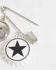 ASOS DESIGN ASOS DESIGN button and bottle cap safety pin brooch in silver - 3
