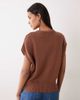 ASOS DESIGN ASOS DESIGN button through relaxed tank in mocha-Brown - 4