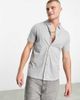 ASOS DESIGN ASOS DESIGN button up jersey shirt in gray heather - 4