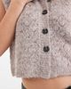 ASOS DESIGN ASOS DESIGN button up stitch textured vest in mushroom-Neutral - 4