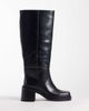 ASOS DESIGN ASOS DESIGN Cadence block heel pull on knee boots in black - 1
