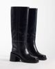 ASOS DESIGN ASOS DESIGN Cadence block heel pull on knee boots in black - 2