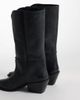 ASOS DESIGN ASOS DESIGN Cael real leather clean western pull-on boots in black - 3