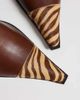ASOS DESIGN ASOS DESIGN Cairo toe cap western knee boots in choc and tiger print-Brown - 3