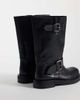 ASOS DESIGN ASOS DESIGN Calamity pull on moto knee boots in black leather - 3