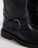 ASOS DESIGN ASOS DESIGN Calamity pull on moto knee boots in black leather - 4