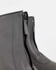ASOS DESIGN ASOS DESIGN calf boot with zip detail in charcoal faux leather-Gray - 3