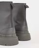 ASOS DESIGN ASOS DESIGN calf boot with zip detail in charcoal faux leather-Gray - 4