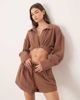 ASOS DESIGN ASOS DESIGN Callie cheesecloth wrap front beach shirt in mocha - part of a set-Brown - 1