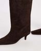 ASOS DESIGN ASOS DESIGN Calloway premium suede wide leg pull on boots in chocolate-Brown - 4
