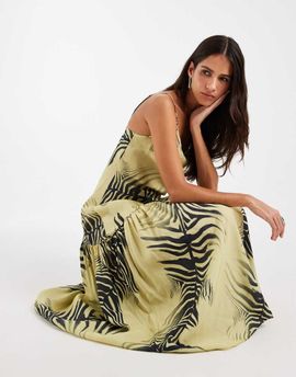 ASOS DESIGN ASOS DESIGN cami asymmetric skirt maxi dress-Multi