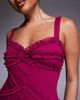 ASOS DESIGN ASOS DESIGN cami ruffle detailing maxi dress in raspberry-pink - 4