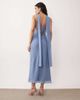 ASOS DESIGN ASOS DESIGN cami satin and lace slip midi dress with scarf detail in light blue - 4